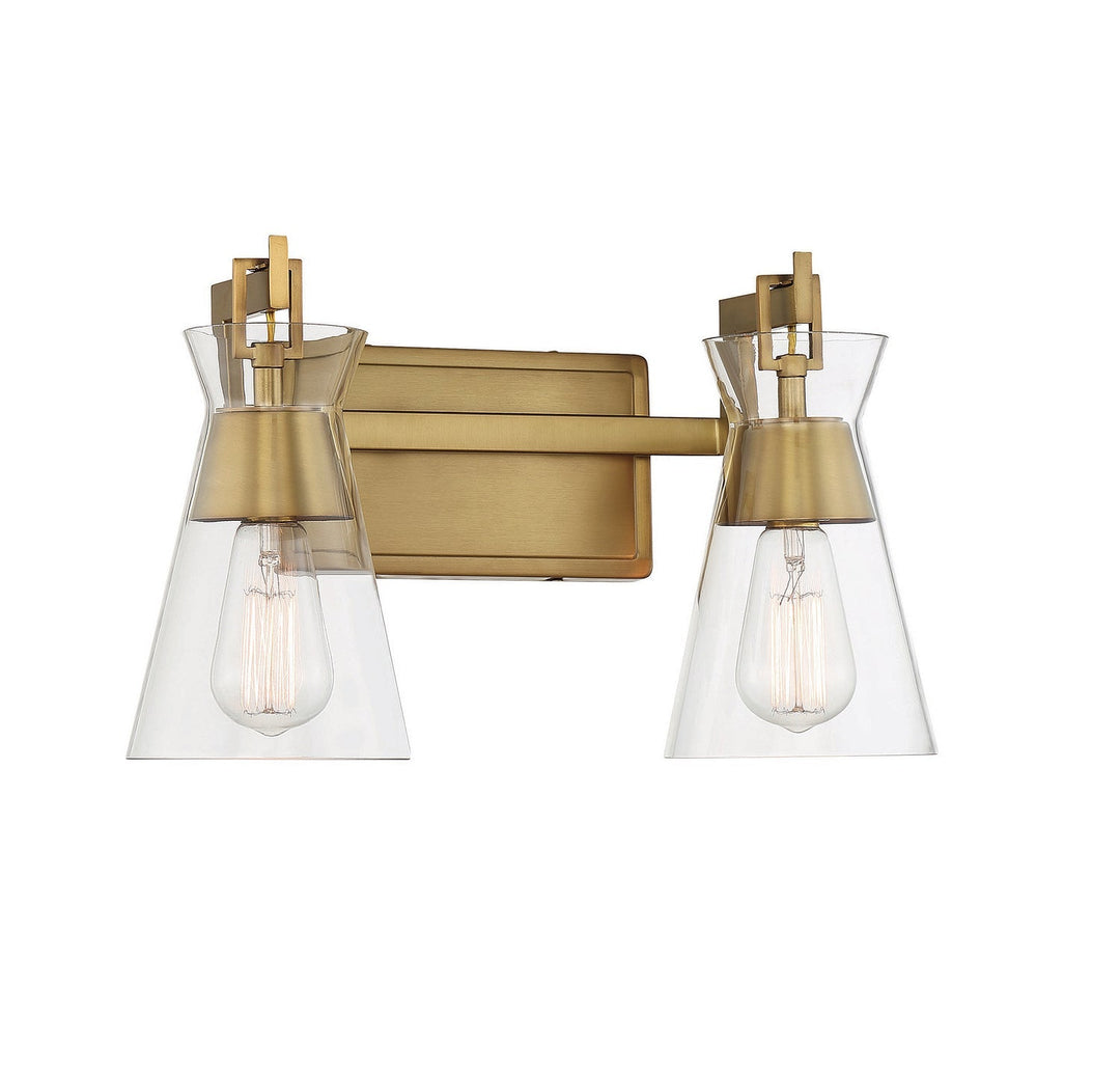 Savoy House Lakewood 8-1830-2-322 Bath Vanity Light 16 in. wide - Warm Brass