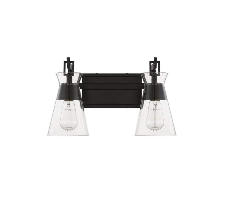 Savoy House Lakewood 8-1830-2-BK Bath Vanity Light 16 in. wide - Matte Black