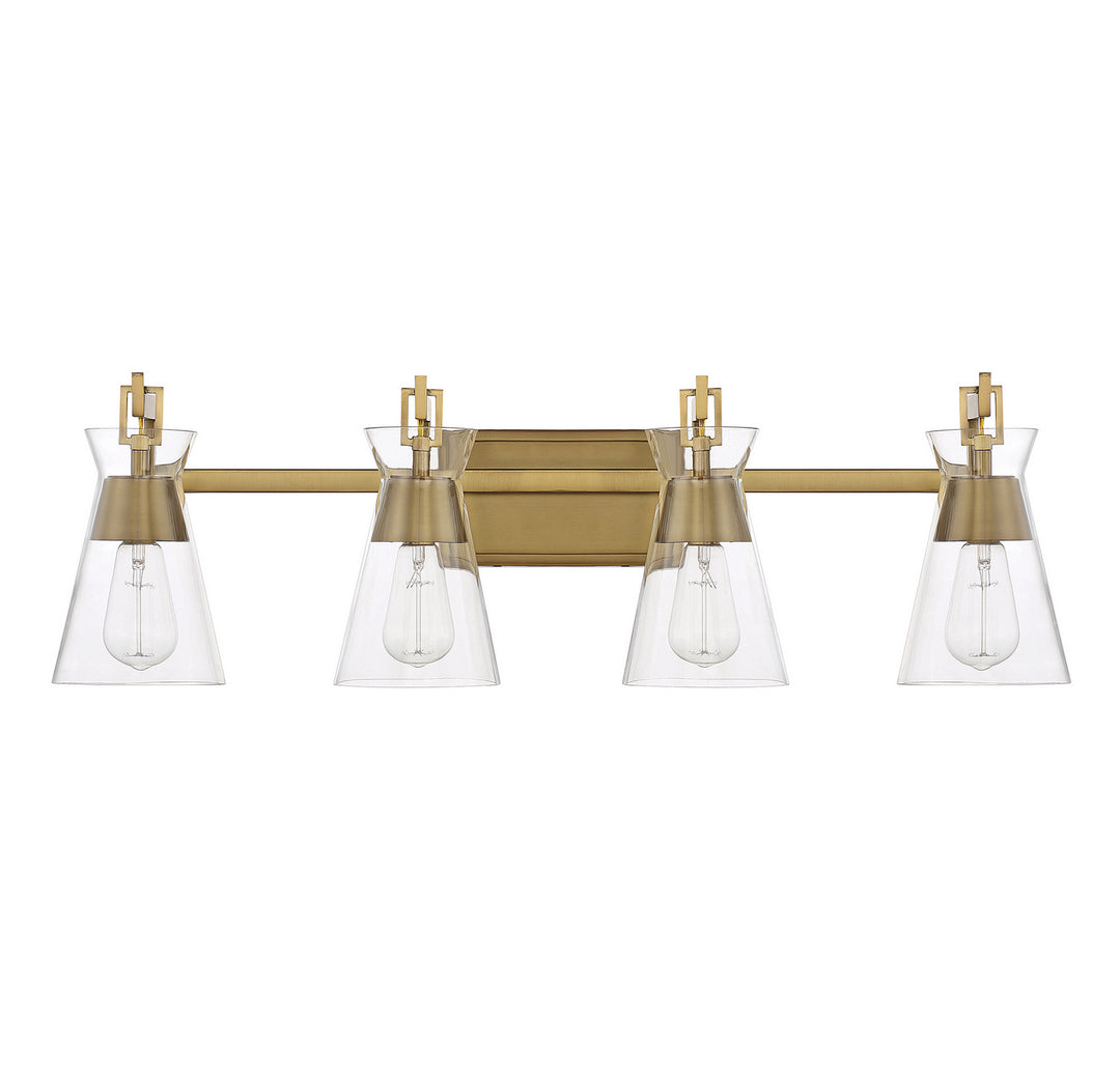 Savoy House Lakewood 8-1830-4-322 Bath Vanity Light 32 in. wide - Warm Brass