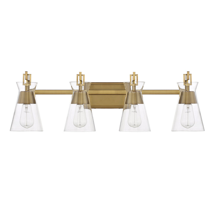 Savoy House Lakewood 8-1830-4-322 Bath Vanity Light 32 in. wide - Warm Brass