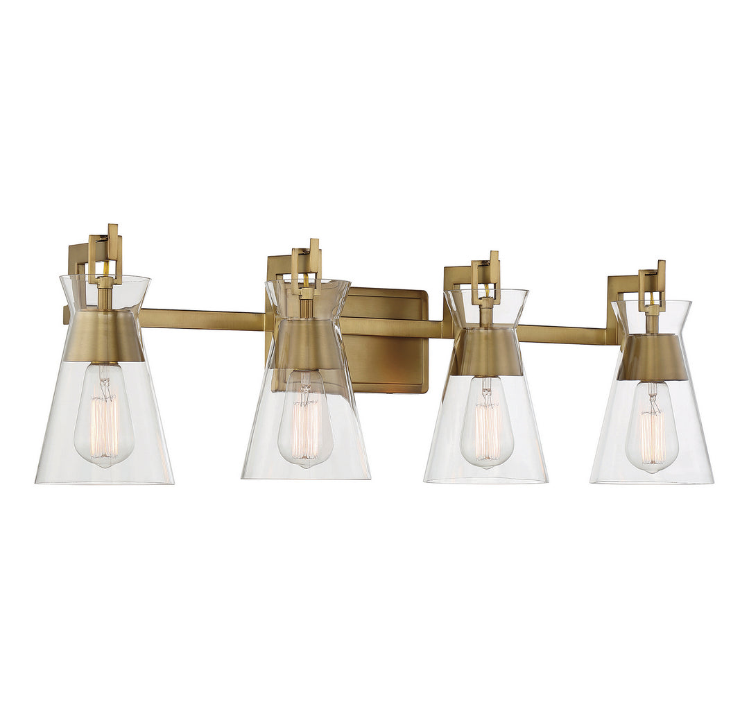 Savoy House Lakewood 8-1830-4-322 Bath Vanity Light 32 in. wide - Warm Brass