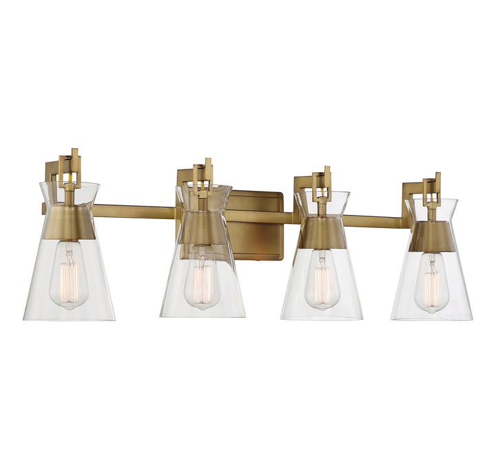 Savoy House Lakewood 8-1830-4-322 Bath Vanity Light 32 in. wide - Warm Brass