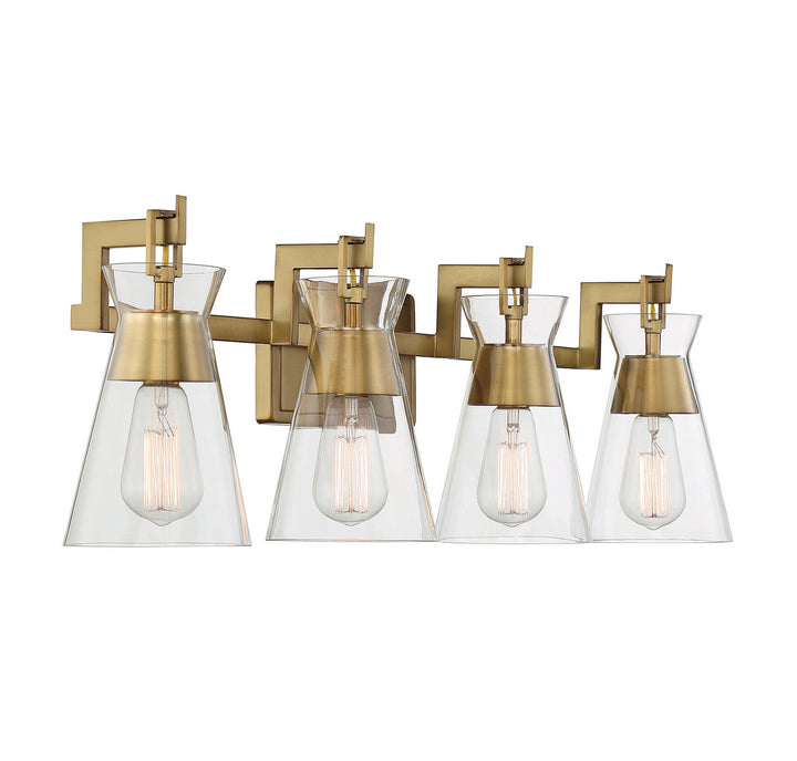 Savoy House Lakewood 8-1830-4-322 Bath Vanity Light 32 in. wide - Warm Brass