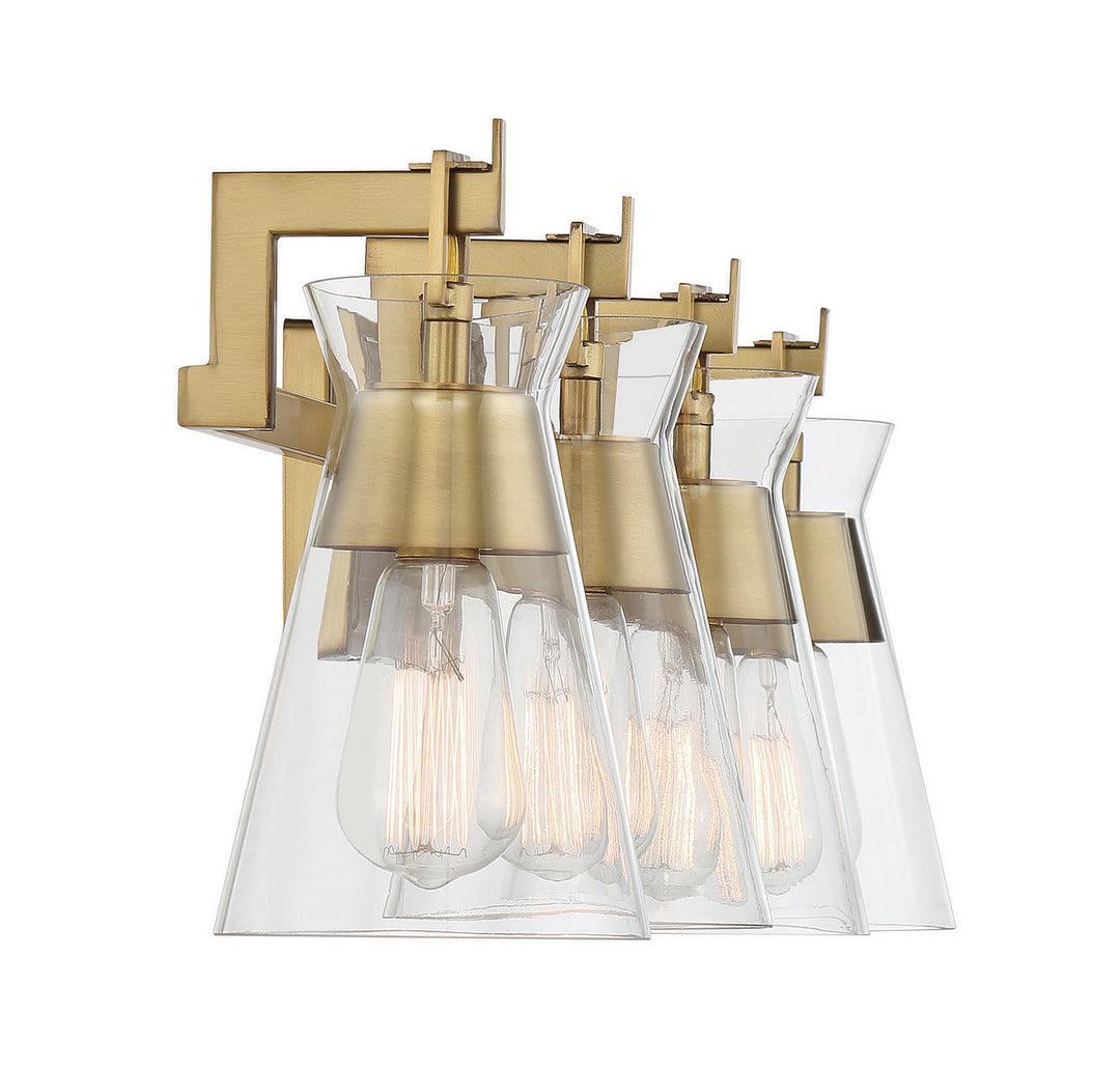 Savoy House Lakewood 8-1830-4-322 Bath Vanity Light 32 in. wide - Warm Brass