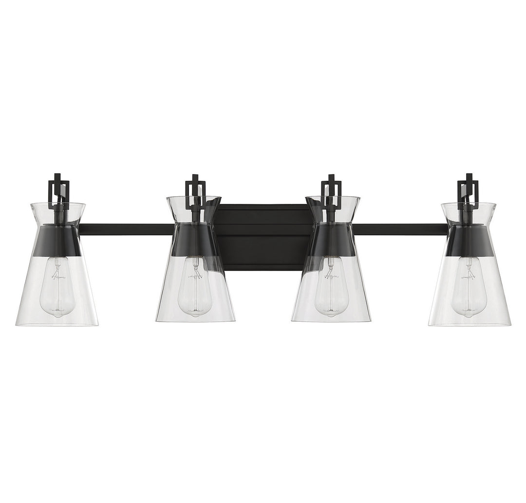 Savoy House Lakewood 8-1830-4-BK Bath Vanity Light 32 in. wide - Matte Black