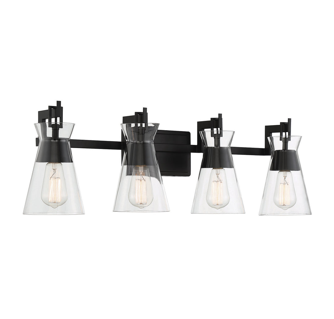 Savoy House Lakewood 8-1830-4-BK Bath Vanity Light 32 in. wide - Matte Black