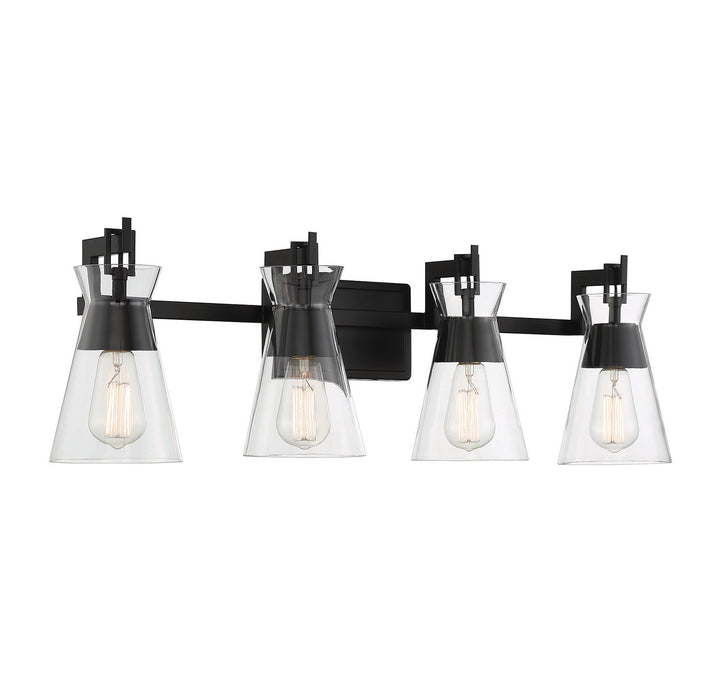 Savoy House Lakewood 8-1830-4-BK Bath Vanity Light 32 in. wide - Matte Black