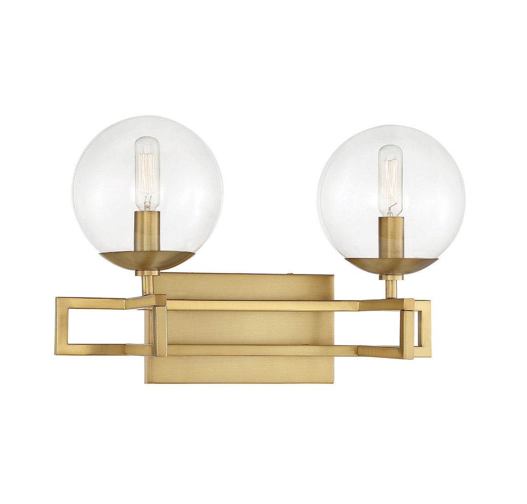 Savoy House Crosby 8-1860-2-322 Bath Vanity Light 16 in. wide - Warm Brass