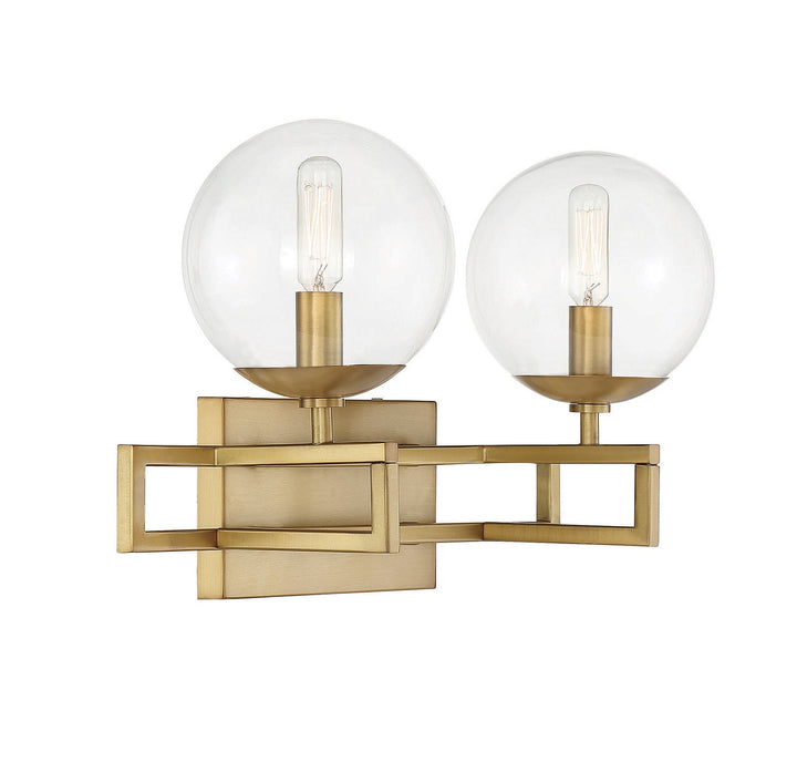 Savoy House Crosby 8-1860-2-322 Bath Vanity Light 16 in. wide - Warm Brass