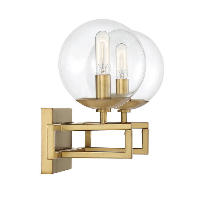 Savoy House Crosby 8-1860-2-322 Bath Vanity Light 16 in. wide - Warm Brass