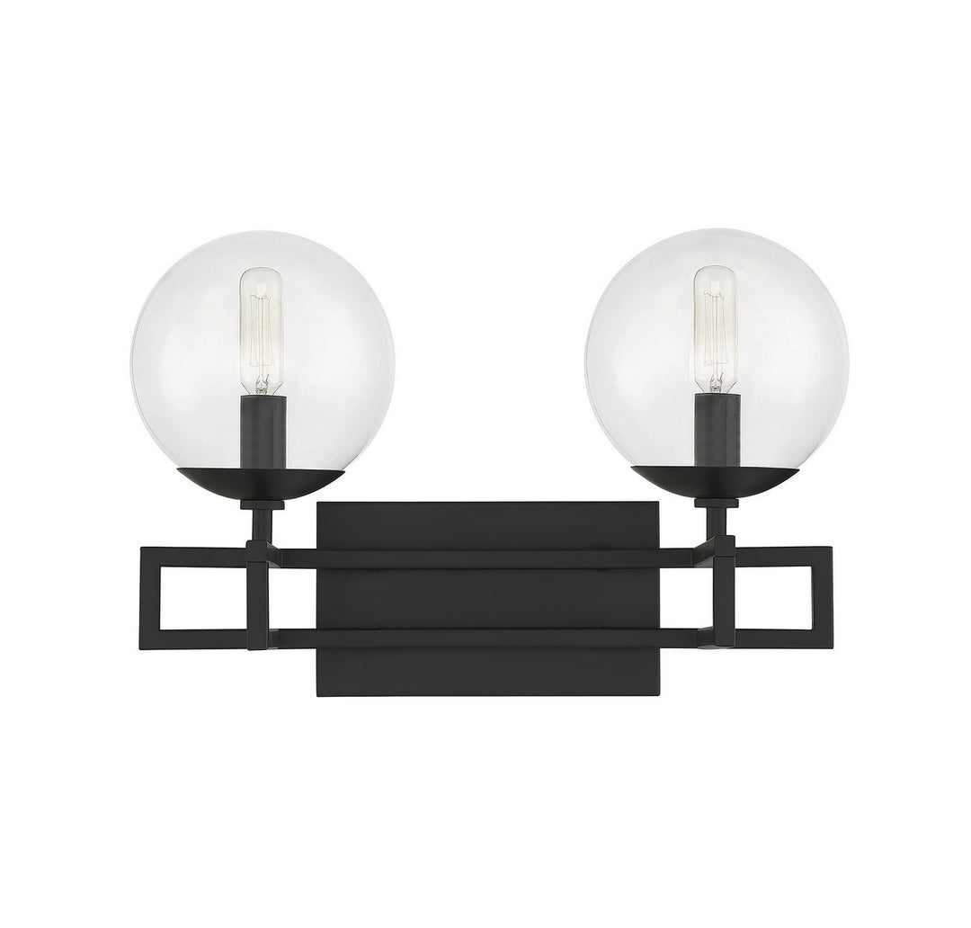 Savoy House Crosby 8-1860-2-BK Bath Vanity Light 16 in. wide - Matte Black