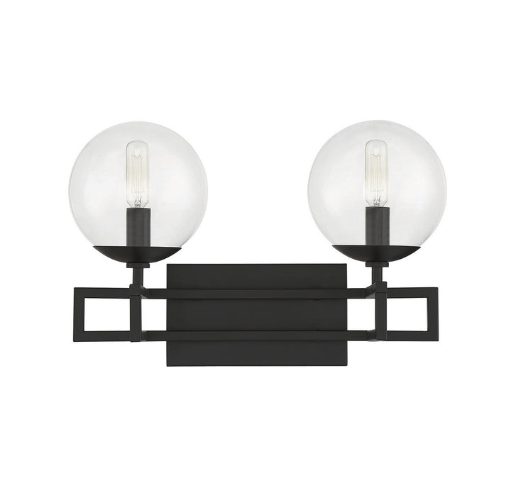 Savoy House Crosby 8-1860-2-BK Bath Vanity Light 16 in. wide - Matte Black