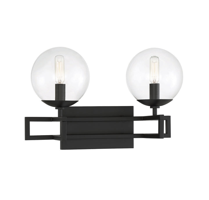 Savoy House Crosby 8-1860-2-BK Bath Vanity Light 16 in. wide - Matte Black