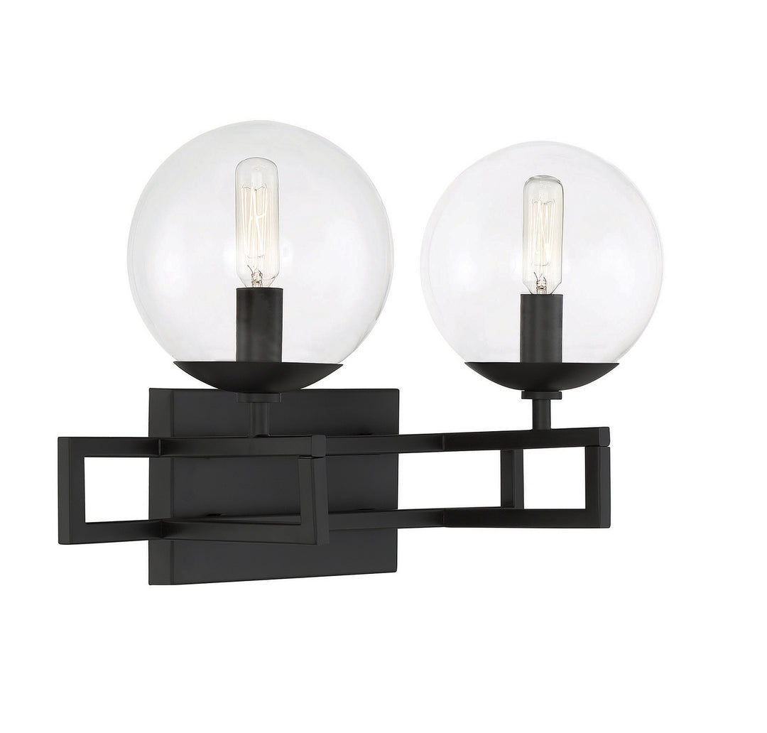 Savoy House Crosby 8-1860-2-BK Bath Vanity Light 16 in. wide - Matte Black