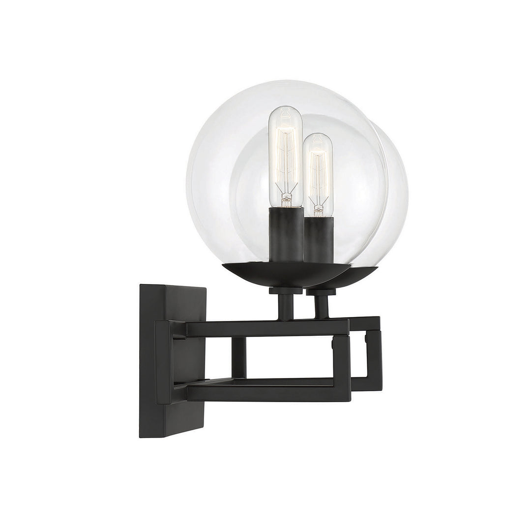 Savoy House Crosby 8-1860-2-BK Bath Vanity Light 16 in. wide - Matte Black