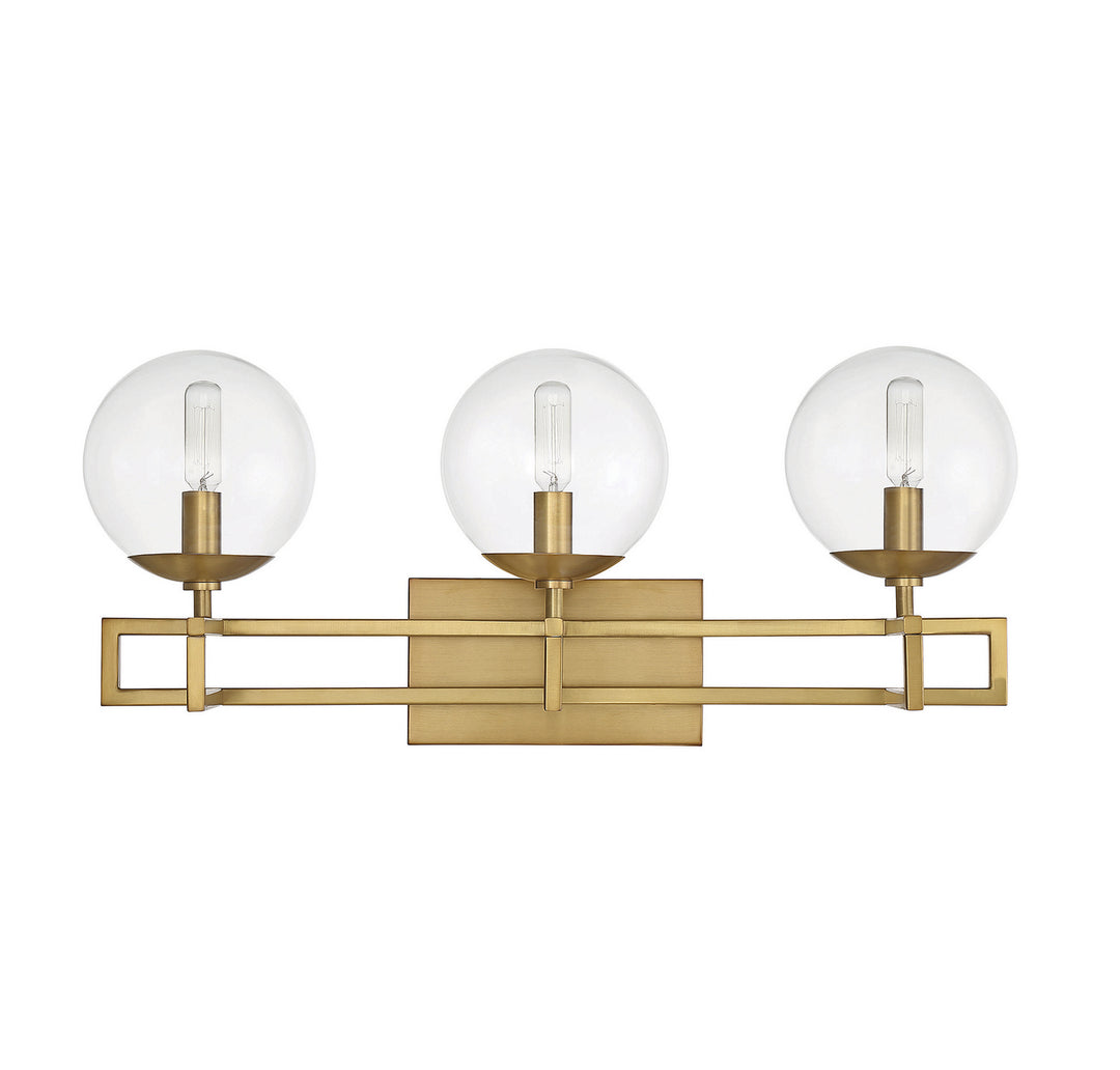 Savoy House Crosby 8-1860-3-322 Bath Vanity Light 24 in. wide - Warm Brass