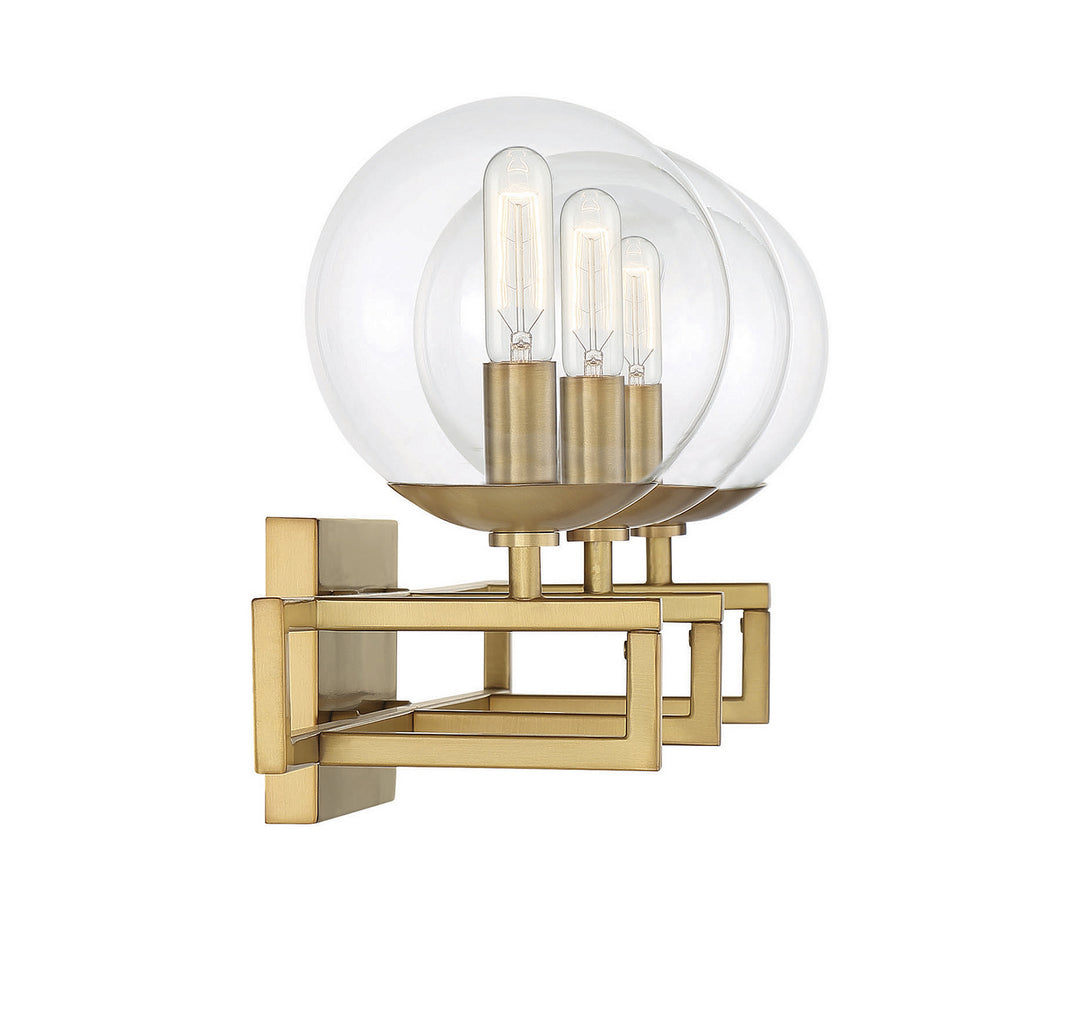 Savoy House Crosby 8-1860-3-322 Bath Vanity Light 24 in. wide - Warm Brass