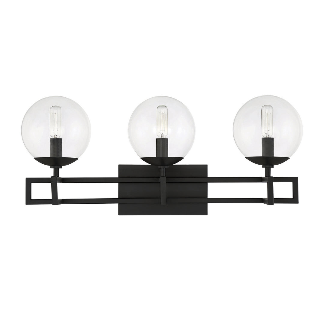 Savoy House Crosby 8-1860-3-BK Bath Vanity Light 24 in. wide - Matte Black