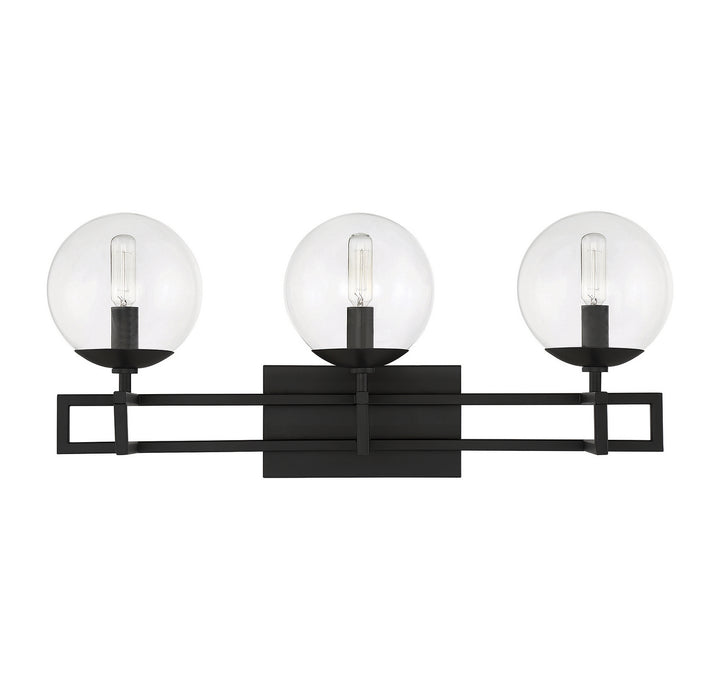 Savoy House Crosby 8-1860-3-BK Bath Vanity Light 24 in. wide - Matte Black