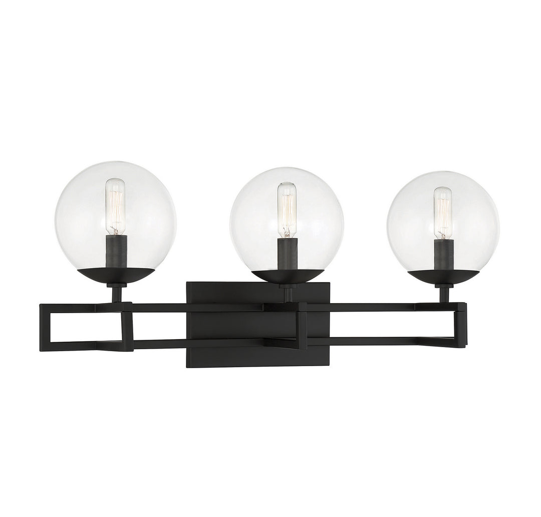 Savoy House Crosby 8-1860-3-BK Bath Vanity Light 24 in. wide - Matte Black