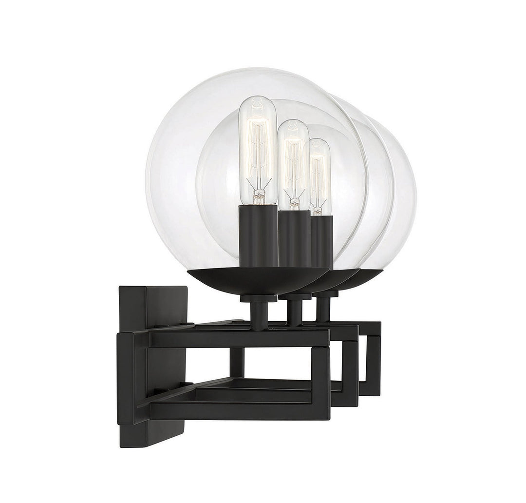 Savoy House Crosby 8-1860-3-BK Bath Vanity Light 24 in. wide - Matte Black