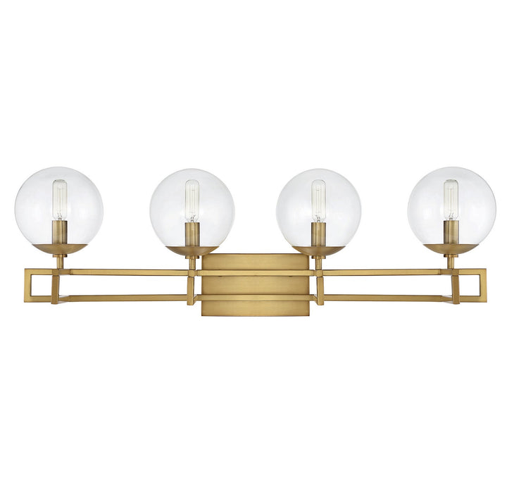 Savoy House Crosby 8-1860-4-322 Bath Vanity Light 33 in. wide - Warm Brass