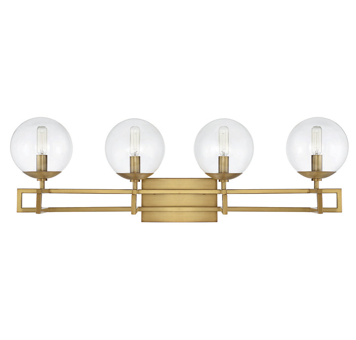 Savoy House Crosby 8-1860-4-322 Bath Vanity Light 33 in. wide - Warm Brass