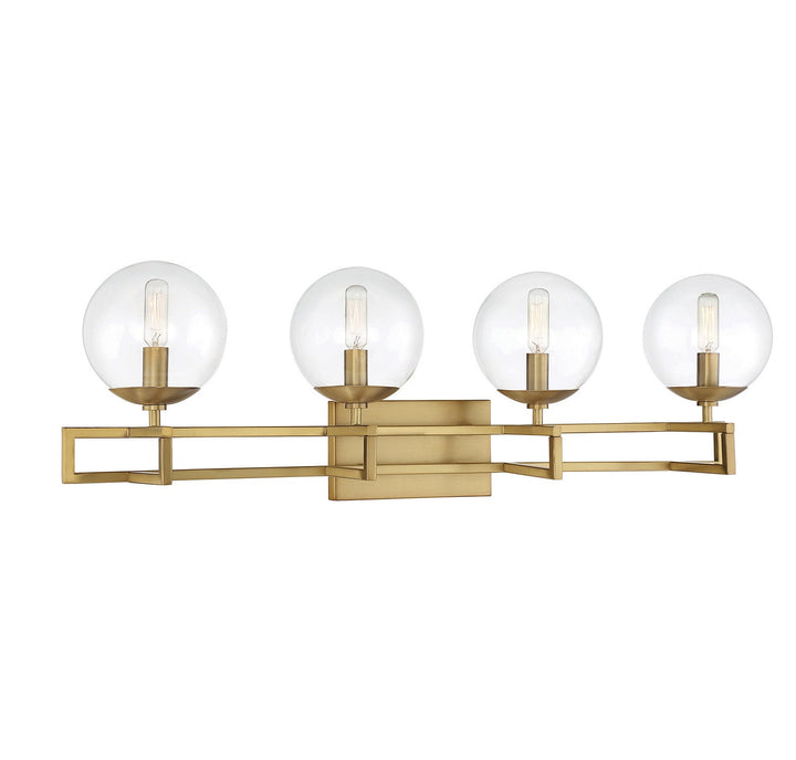 Savoy House Crosby 8-1860-4-322 Bath Vanity Light 33 in. wide - Warm Brass
