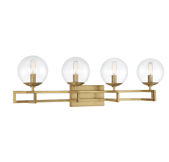 Savoy House Crosby 8-1860-4-322 Bath Vanity Light 33 in. wide - Warm Brass