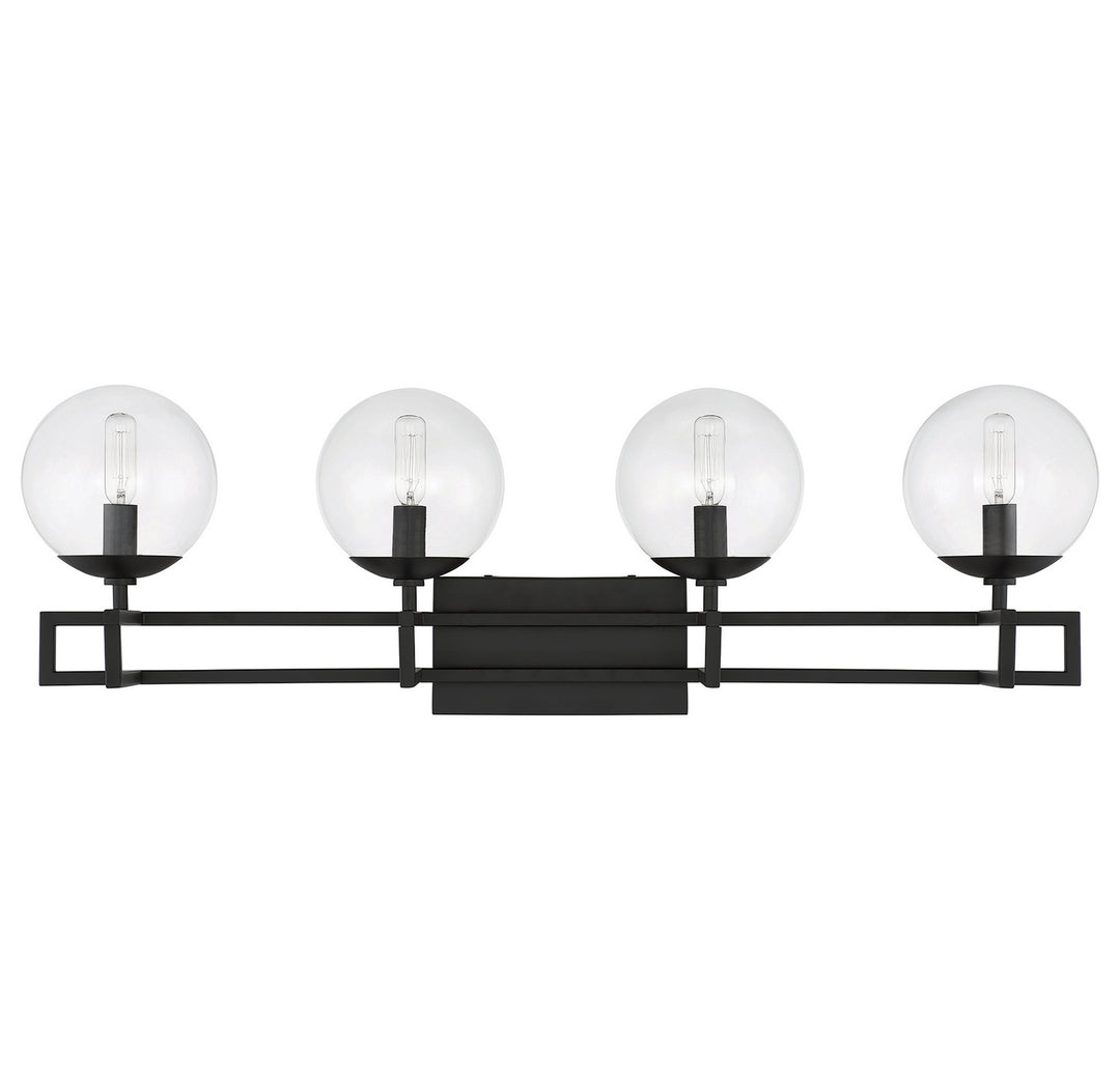 Savoy House Crosby 8-1860-4-BK Bath Vanity Light 33 in. wide - Matte Black