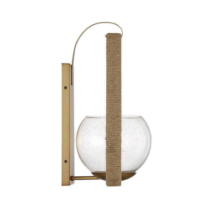 Savoy House Ashe 9-1826-1-320 Wall Sconce Light - Warm Brass and Rope