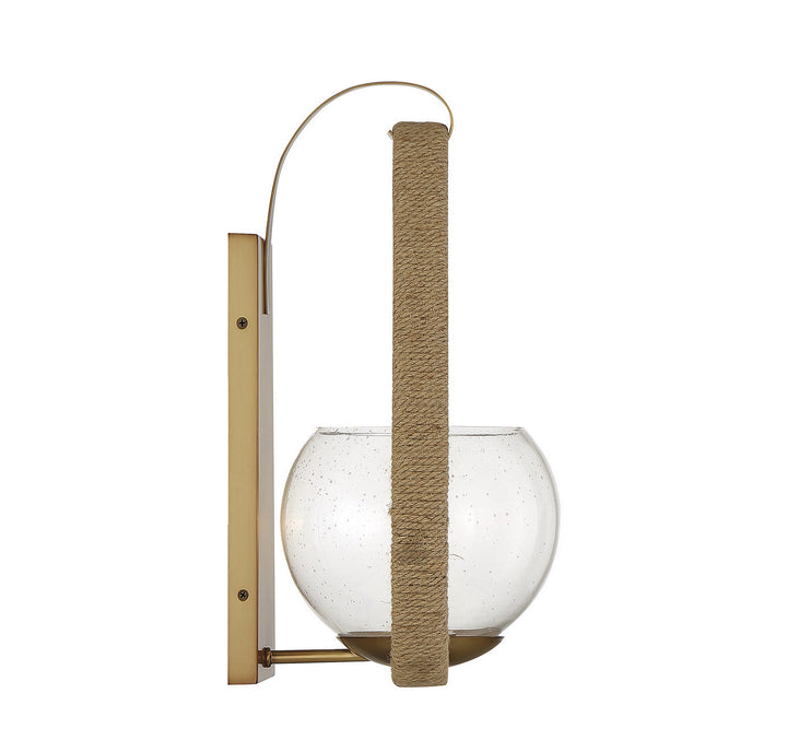 Savoy House Ashe 9-1826-1-320 Wall Sconce Light - Warm Brass and Rope