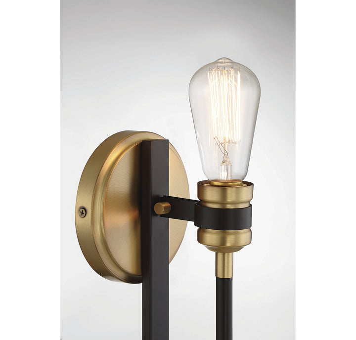 Savoy House Kenyon 9-1918-1-77 Wall Sconce Light - Bronze with Brass Accents