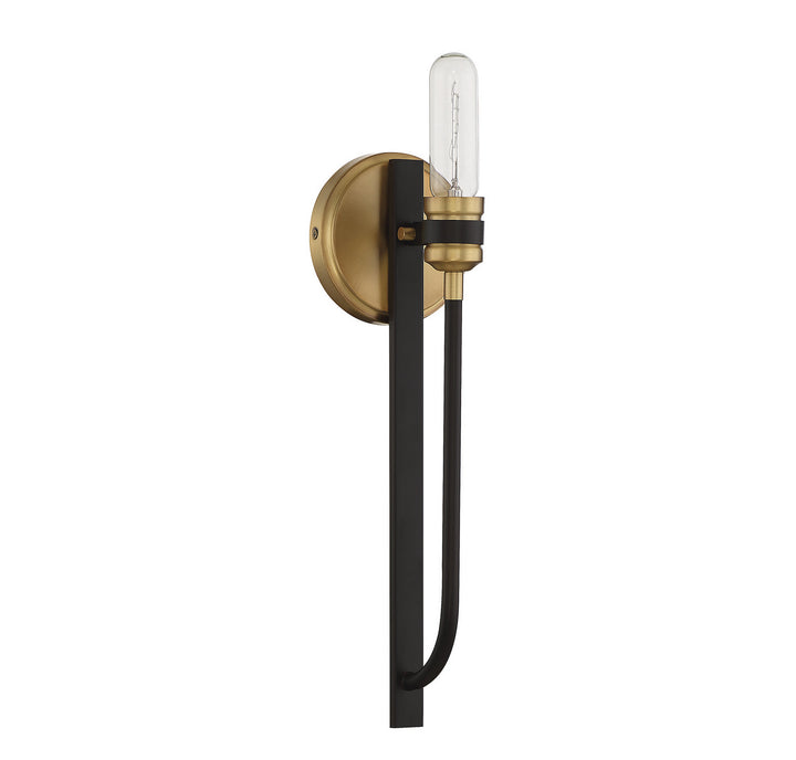 Savoy House Kenyon 9-1918-1-77 Wall Sconce Light - Bronze with Brass Accents