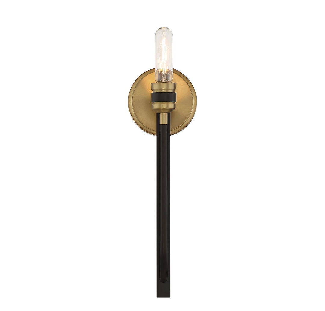 Savoy House Kenyon 9-1918-1-77 Wall Sconce Light - Bronze with Brass Accents