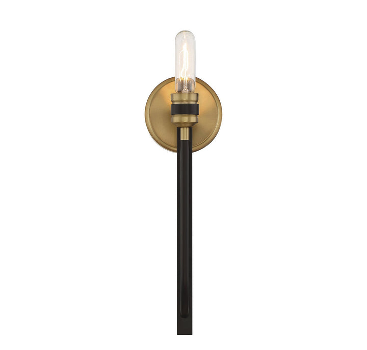 Savoy House Kenyon 9-1918-1-77 Wall Sconce Light - Bronze with Brass Accents