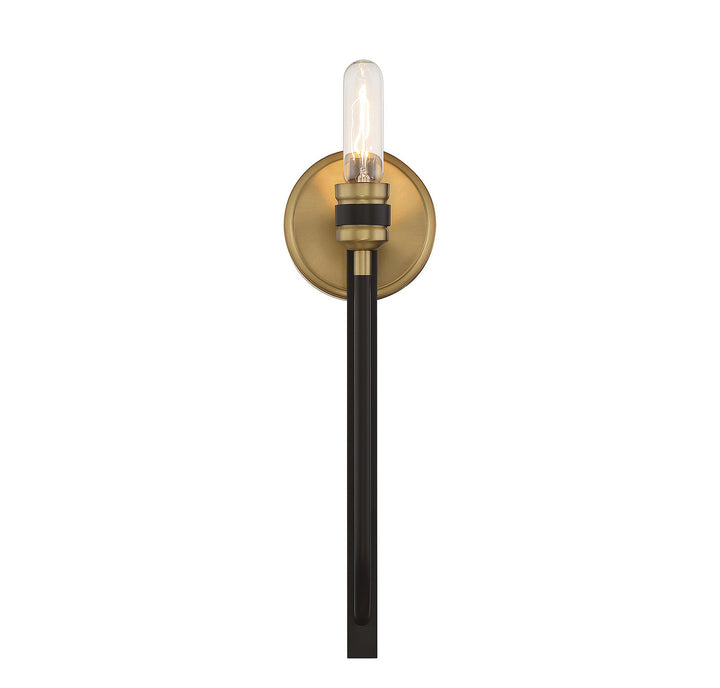 Savoy House Kenyon 9-1918-1-77 Wall Sconce Light - Bronze with Brass Accents