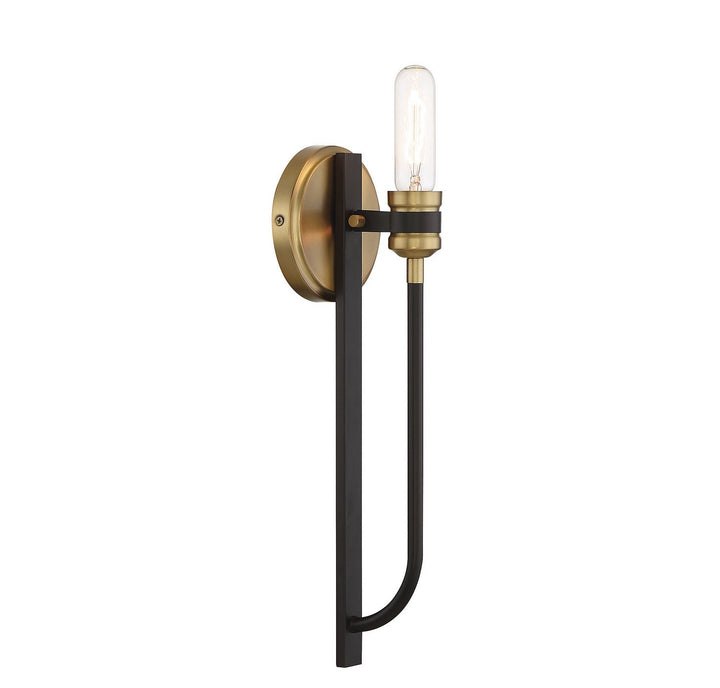 Savoy House Kenyon 9-1918-1-77 Wall Sconce Light - Bronze with Brass Accents