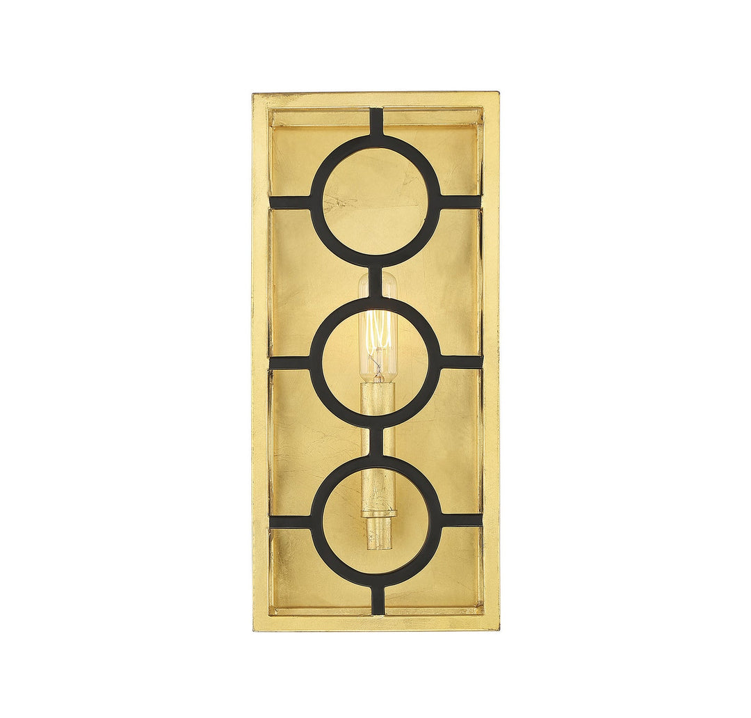 Savoy House Kirsch 9-1924-1-261 Wall Sconce Light - Matte Black with True Gold