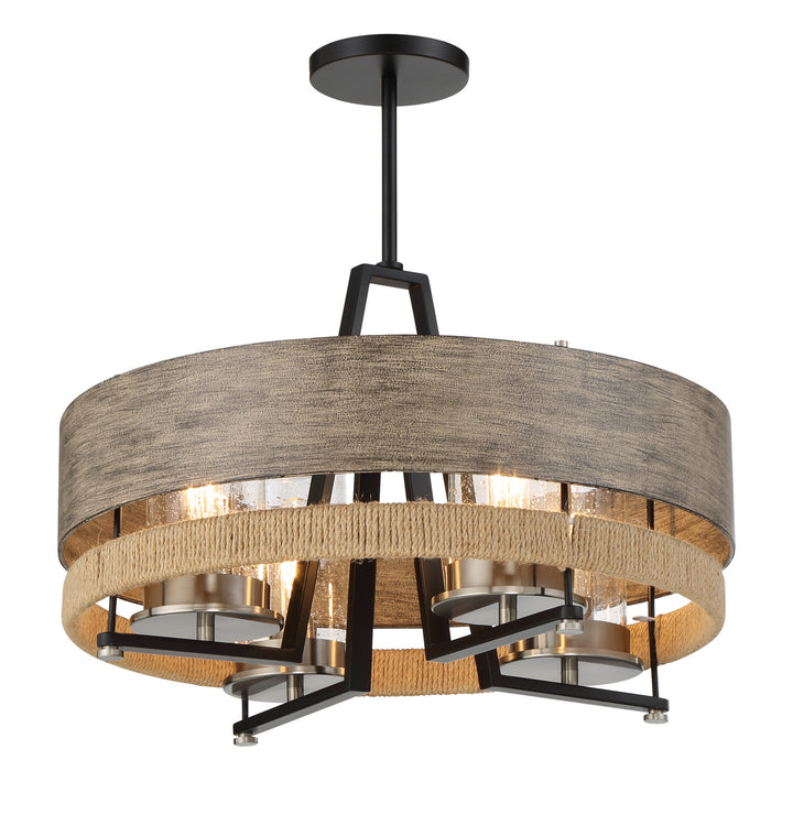 Minka-Lavery Silver Creek 2764-733 Chandelier Light - Stone Grey, Coal & Brushed Nic