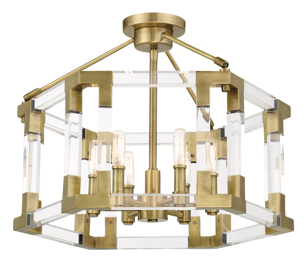 Metropolitan Prima Vista N7355-790 Ceiling Light - Aged Antique Brass