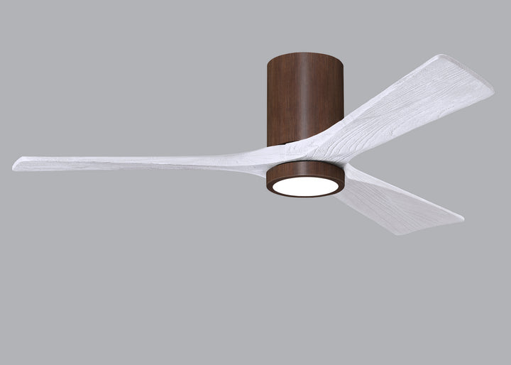 Matthews Fan Company Irene IR3HLK-WN-MWH-52 Ceiling Fan - Walnut Tone, Matte White/