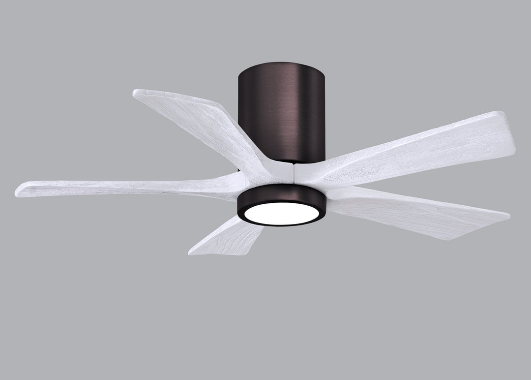 Matthews Fan Company Irene IR5HLK-BB-MWH-42 Ceiling Fan - Brushed Bronze, Matte White/