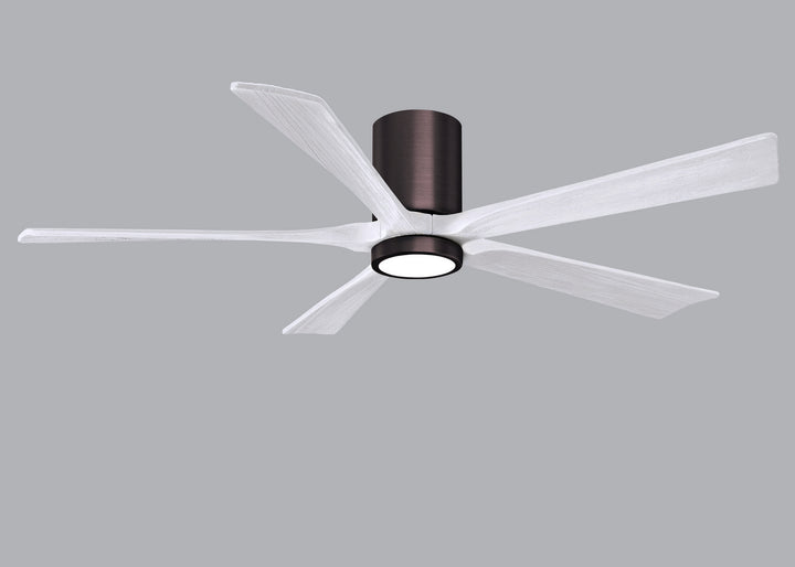 Matthews Fan Company Irene IR5HLK-BB-MWH-60 Ceiling Fan - Brushed Bronze, Matte White/