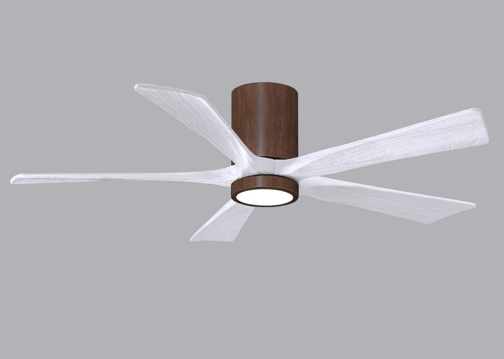 Matthews Fan Company Irene IR5HLK-WN-MWH-52 Ceiling Fan - Walnut Tone, Matte White/