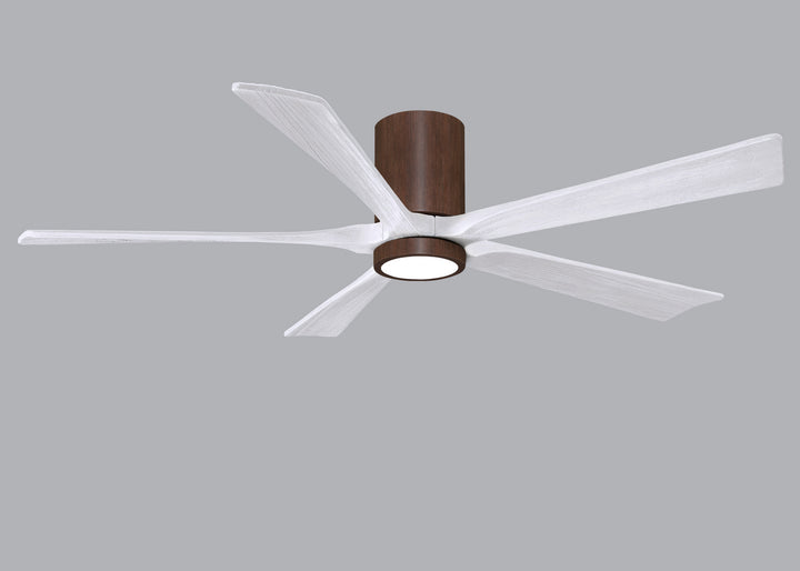 Matthews Fan Company Irene IR5HLK-WN-MWH-60 Ceiling Fan - Walnut Tone, Matte White/