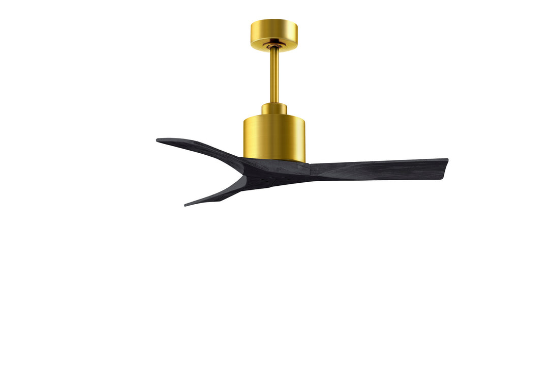 Matthews Fan Company Nan NK-BRBR-BK-42 Ceiling Fan - Brushed Brass, Matte Black/