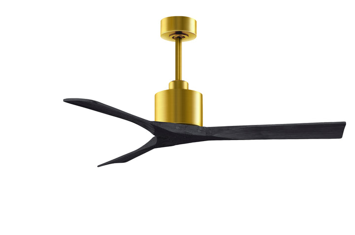 Matthews Fan Company Nan NK-BRBR-BK-52 Ceiling Fan - Brushed Brass, Matte Black/