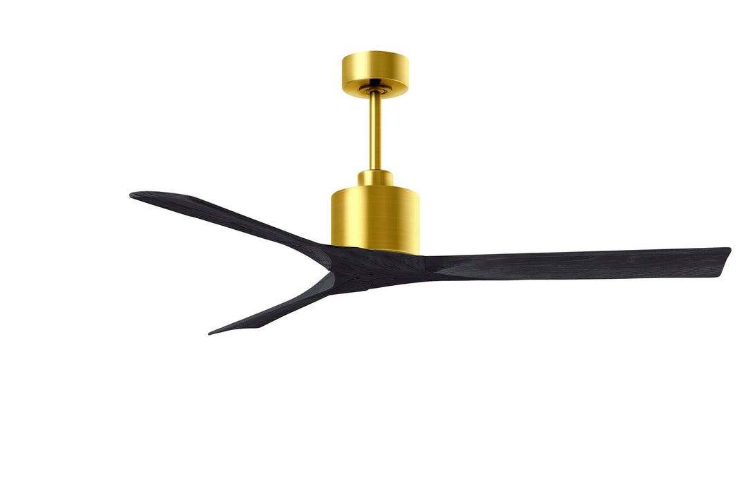 Matthews Fan Company Nan NK-BRBR-BK-60 Ceiling Fan - Brushed Brass, Matte Black/