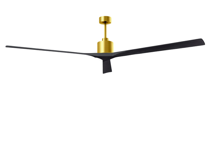 Matthews Fan Company Nan XL NKXL-BRBR-BK-90 Ceiling Fan - Brushed Brass, Matte Black/